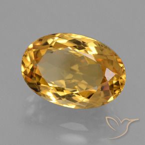 Citrino Laranja Dourado Profundo Natural 4.02ct, oval, VVS