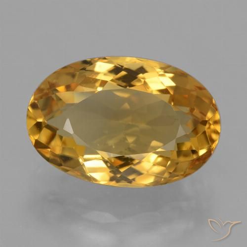 4.78ct Natural Dourado Médio-escuro Citrino, oval, VVS
