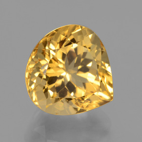 Citrino dourado natural 4,93ct, formato de pêra, VVS