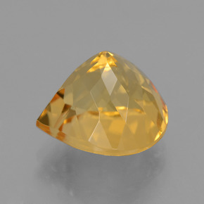 Citrino dourado natural 4,93ct, formato de pêra, VVS