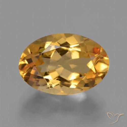 3.53ct Natural Laranja Dourado Profundo Citrino, oval, VVS