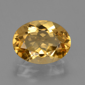 Citrino dourado natural 2,47ct, corte oval, VVS