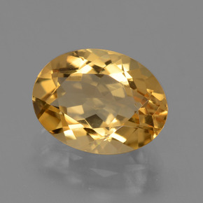 Citrino dourado natural 2,47ct, corte oval, VVS
