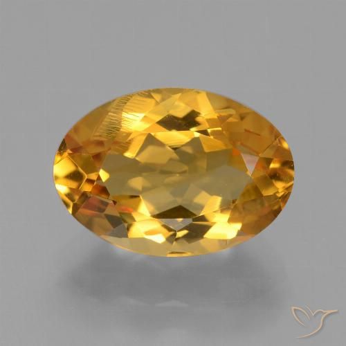 3.56ct Natural Laranja Dourado Profundo Citrino, oval, VS