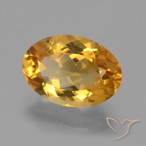 Citrino Laranja Dourado Profundo Natural 3.56ct, oval, VS