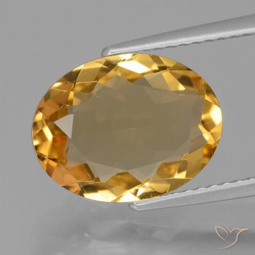 3.76ct Natural Laranja Dourado Profundo Citrino, oval, VVS