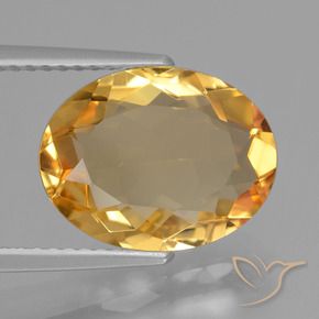 Citrino Laranja Dourado Profundo Natural 3.76ct, oval, VVS