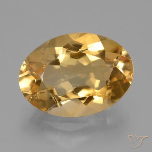 4.43ct Natural Dourado Médio-claro Citrino, oval, VVS-VS