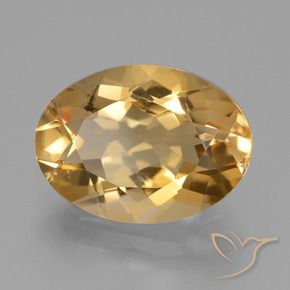 Citrino Dourado Médio-claro Natural 4.43ct, oval, VVS-VS