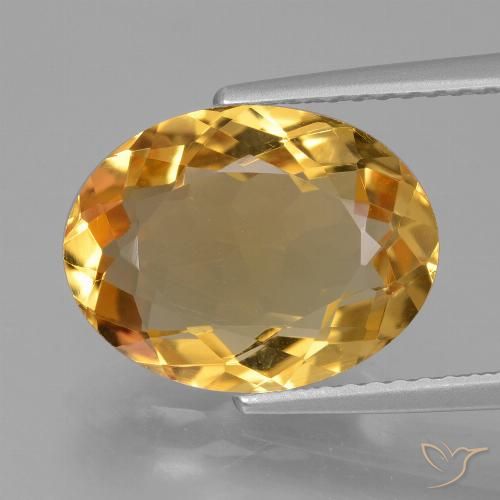 4.17ct Natural Dourado claro Citrino, oval, VVS