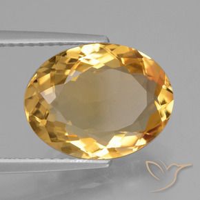 Citrino Dourado claro Natural 4.17ct, oval, VVS