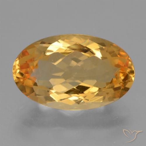4.43ct Natural Laranja Dourado Profundo Citrino, oval, VVS