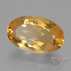 Citrino Laranja Dourado Profundo Natural 4.43ct, oval, VVS