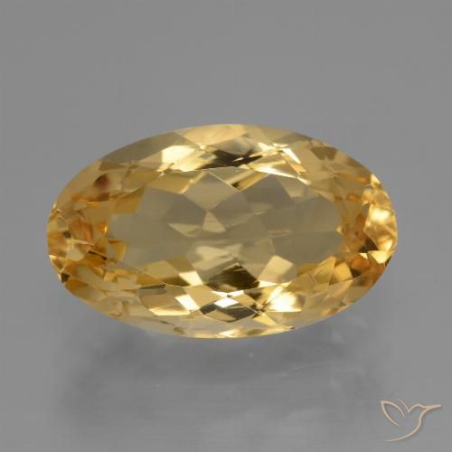 4.88ct Natural Laranja Dourado Profundo Citrino, oval, VVS