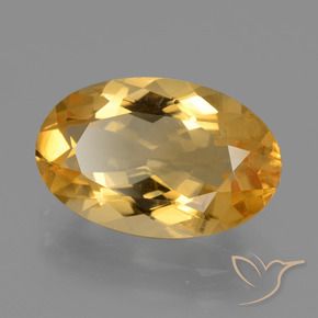 Citrino Dourado Médio-escuro Natural 5.12ct, oval, VVS-VS