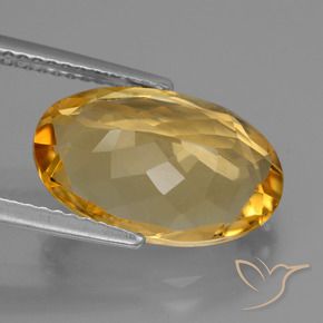 Citrino Dourado Médio-escuro Natural 5.12ct, oval, VVS-VS