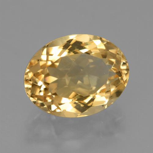 Citrino Laranja Dourada Natural 4.10ct, Corte Oval, VVS