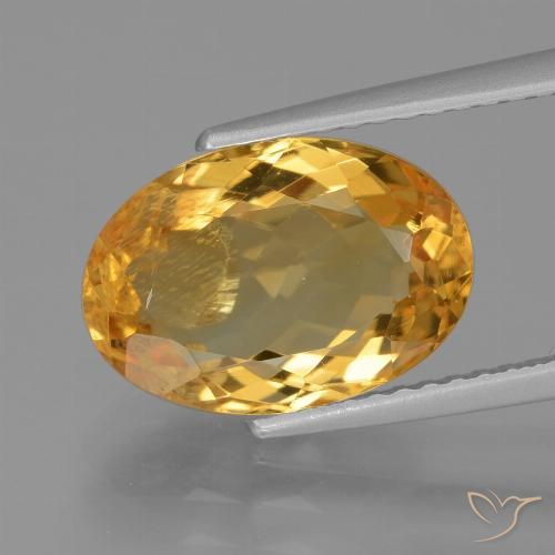 3.72ct Natural Laranja Dourado Profundo Citrino, oval, VS-SI