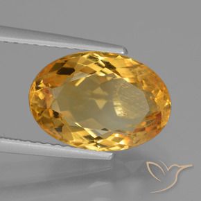 Citrino Laranja Dourado Profundo Natural 3.72ct, oval, VS-SI