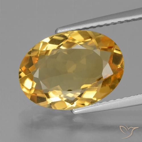 3.69ct Natural Laranja Dourado Profundo Citrino, oval, VVS-VS
