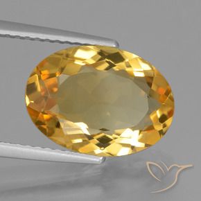 Citrino Laranja Dourado Profundo Natural 3.69ct, oval, VVS-VS