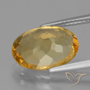 Citrino Laranja Dourado Profundo Natural 3.69ct, oval, VVS-VS