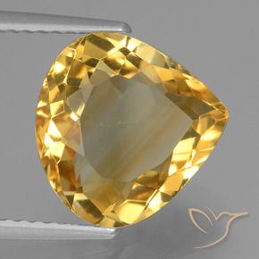 Citrino Laranja Dourada Natural 4.08ct, Formato de pêra, VVS
