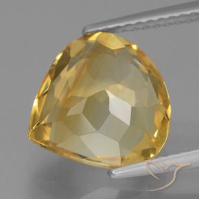 Citrino Laranja Dourada Natural 4.08ct, Formato de pêra, VVS