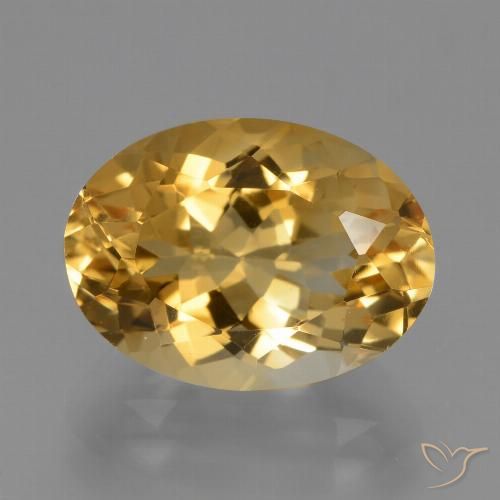 4.93ct Natural Dourado Médio-escuro Citrino, oval, VVS