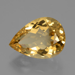 Citrino dourado natural 4,92ct, formato de pêra, VVS