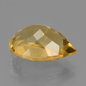 Citrino dourado natural 4,92ct, formato de pêra, VVS