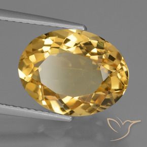 Citrino Laranja Dourada Natural 4.99ct, oval, VVS