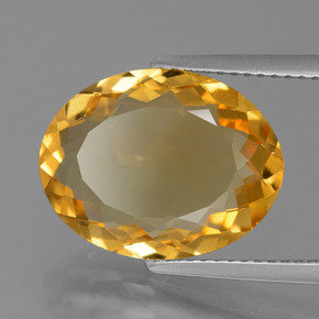 Citrino dourado natural 6,05ct, corte oval, VVS