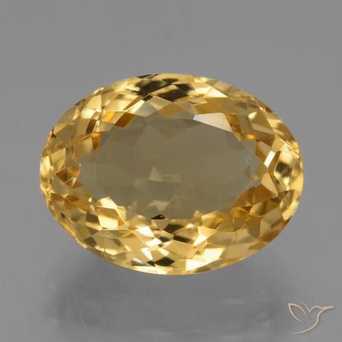 7.08ct Natural Dourado Médio-escuro Citrino, oval, VVS