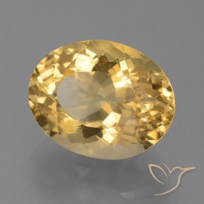 Citrino Dourado claro Natural 7.42ct, oval, VVS