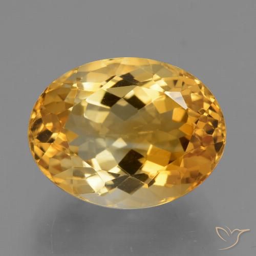 7.08ct Natural Laranja Profundo-Ouro Citrino, oval, VVS