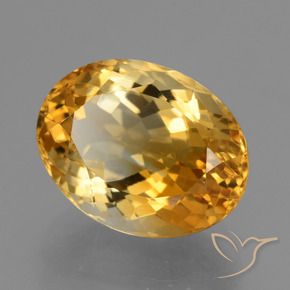 Citrino Laranja Profundo-Ouro Natural 7.08ct, oval, VVS