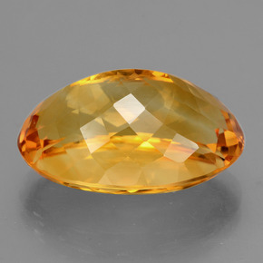 Citrino ouro natural 13,46ct, corte oval, VVS