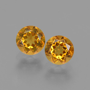 Pedras preciosas de citrino ouro natural de  ct, corte redondo, VVS-VS