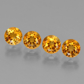 Pedras preciosas de citrino ouro natural de  ct, corte redondo, VVS-VS