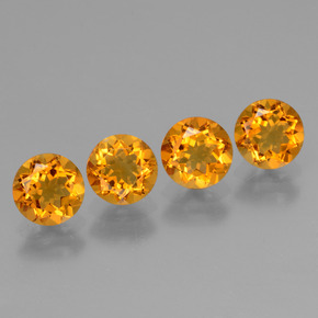 Pedras preciosas de citrino ouro natural de  ct, corte redondo, VVS-VS