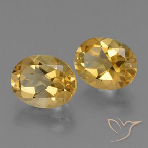 Pedras preciosas de Citrino Dourado Médio-escuro natural de 4.46 ct, oval, VVS-VS