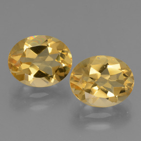 Pedras preciosas de Citrino Dourado natural de 5.12 ct, Corte Oval, VVS