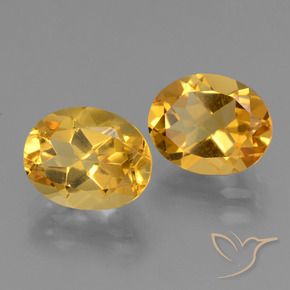 Pedras preciosas de Citrino Dourado Escuro natural de 4.65 ct, oval, VVS