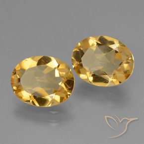 Pedras preciosas de Citrino Dourado Médio-escuro natural de 3.83 ct, oval, VS
