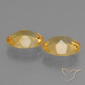Pedras preciosas de Citrino Dourado Médio-escuro natural de 3.83 ct, oval, VS