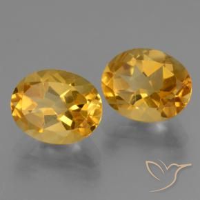 Pedras preciosas de Citrino Laranja Dourado Profundo natural de 5.25 ct, oval, VVS-VS