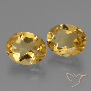 Pedras preciosas de Citrino Dourado Médio-escuro natural de 4.66 ct, oval, VVS-VS