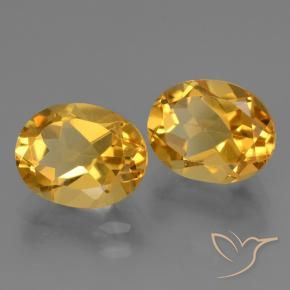 Pedras preciosas de Citrino Laranja Dourado Profundo natural de 5.22 ct, oval, VVS-VS