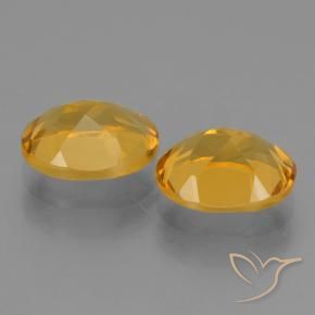 Pedras preciosas de Citrino Dourado Escuro natural de 4.79 ct, oval, VVS-VS
